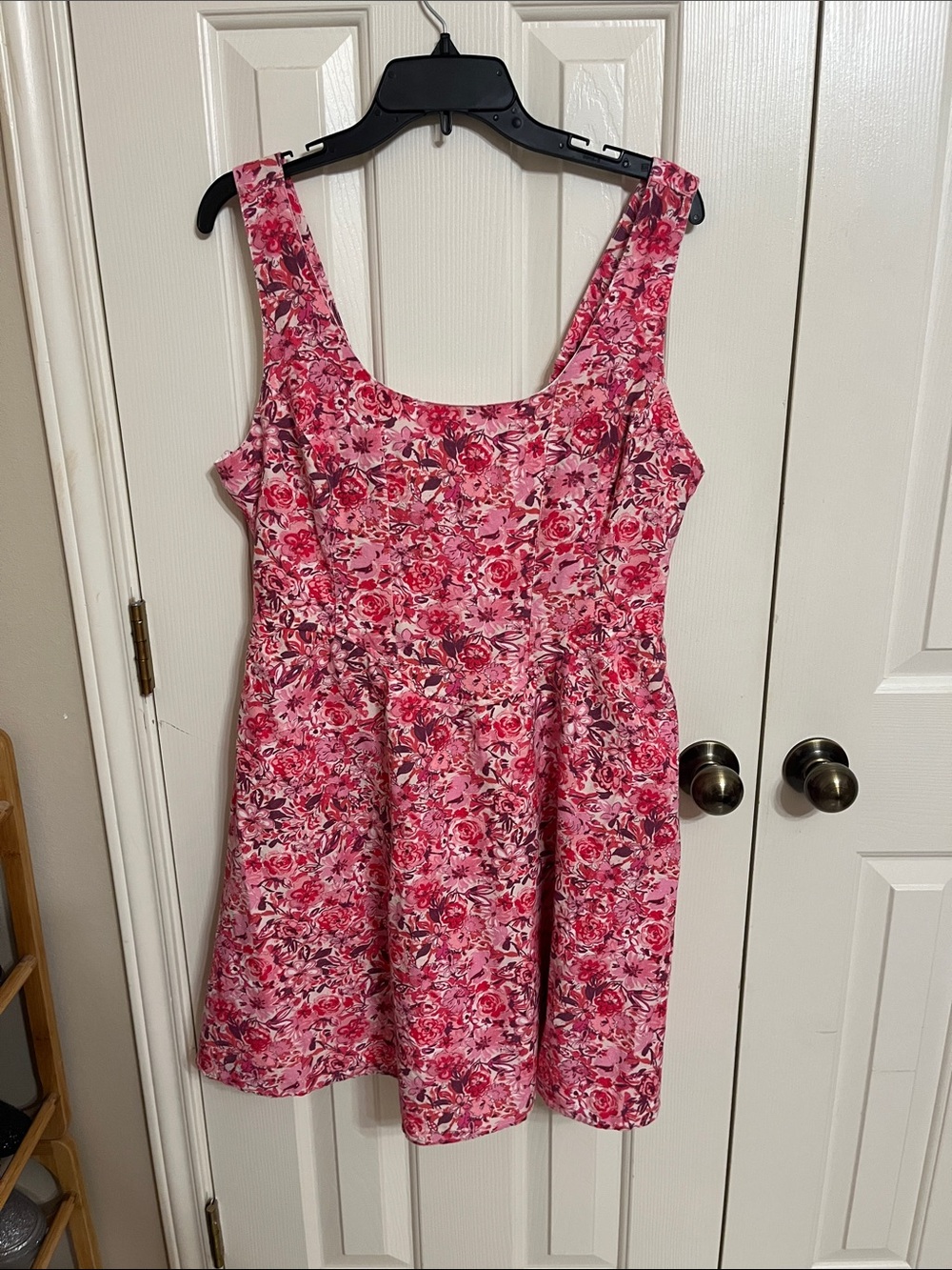Floral Pink Sleeveless Fit & Flare Dress